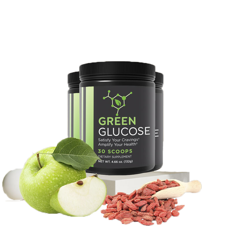 green glucose bottle