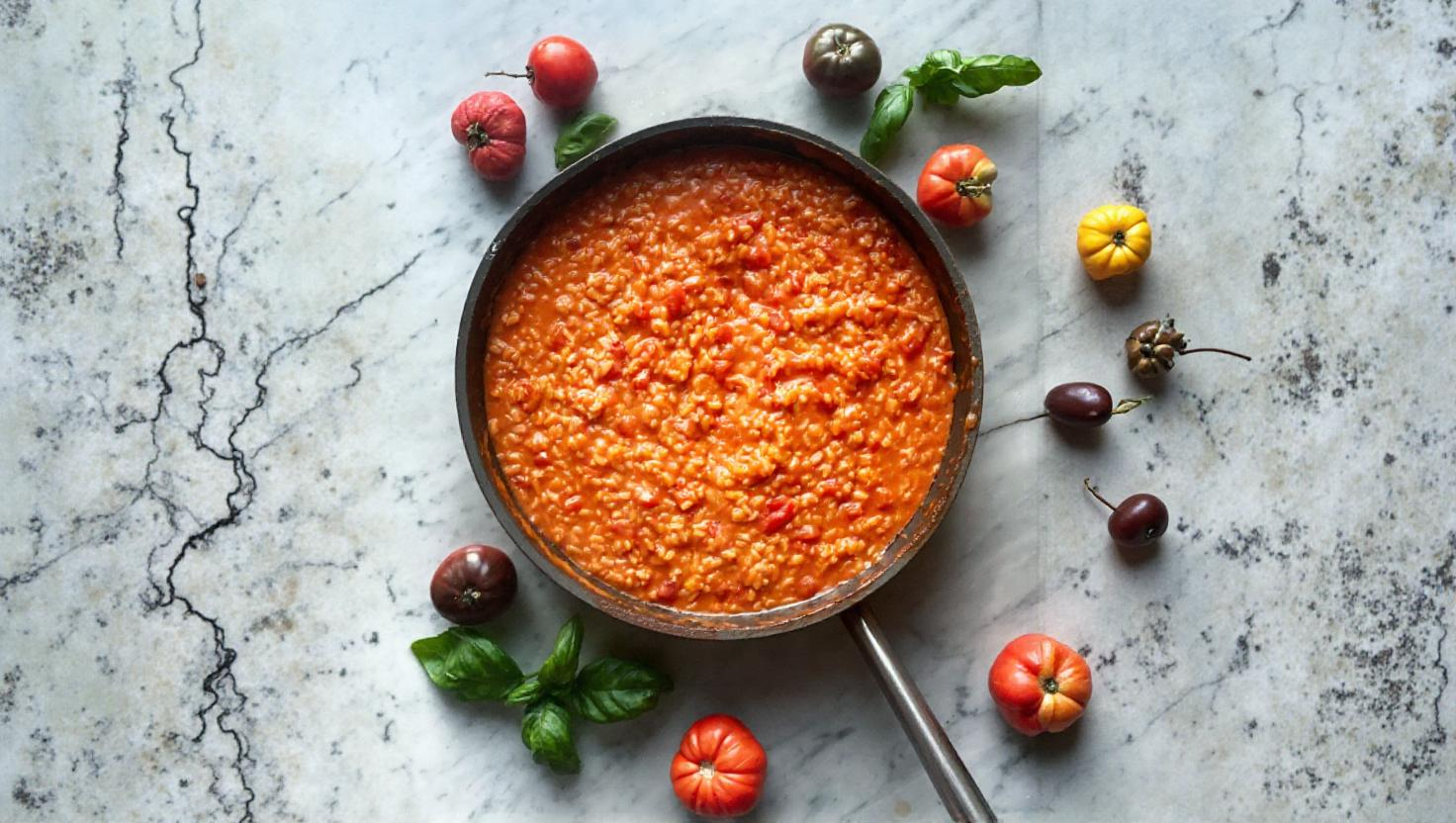 Creamy tomato risotto recipe
