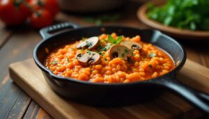 Creamy tomato risotto